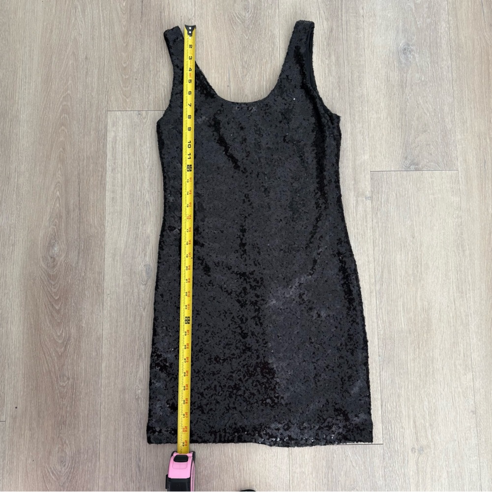 Rue21 Womens Dress Black Medium Sequin Metallic Statement Piece Midi - Picture 10 of 13